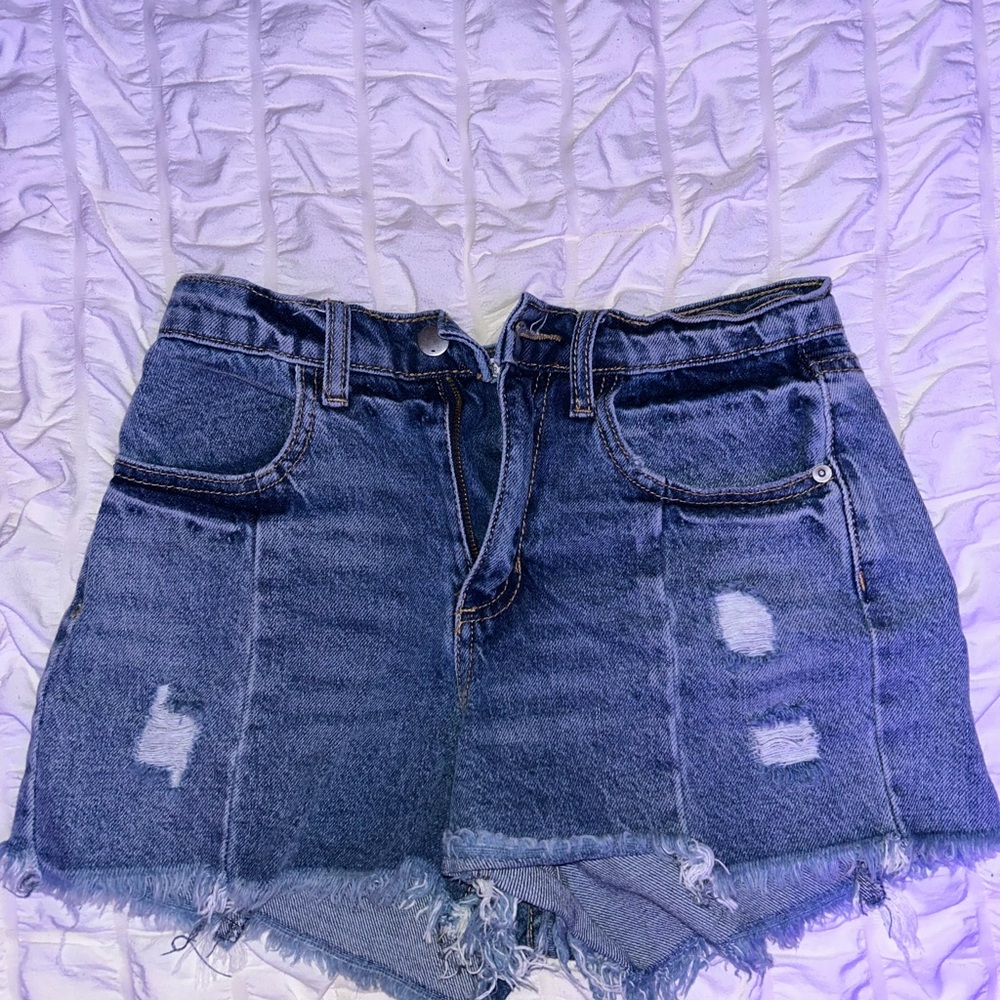 Altar'd State Blue Denim Shorts